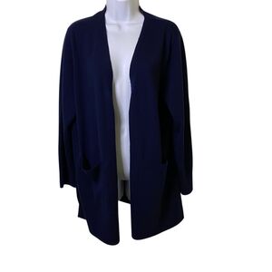 Quince Women's Dark Blue Open Cardigan